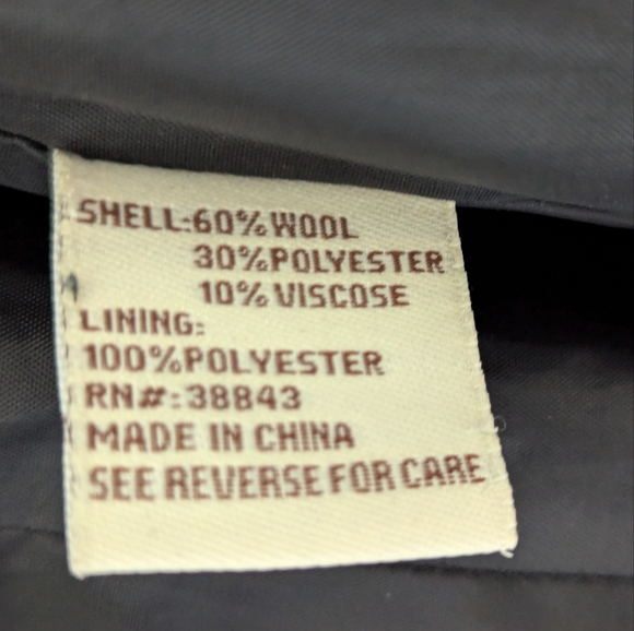 Wool Blend Double Breasted Peacoat GRANE WOMEN'S S Gray Lined Pea Coat Jacket - Picture 10 of 14